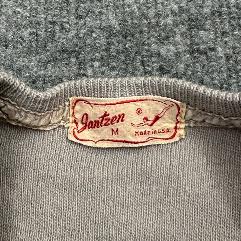 Vintage 40s Jantzen Sweater Vest Gray V-Neck Womens Medium Rare - Picture 2 of 7